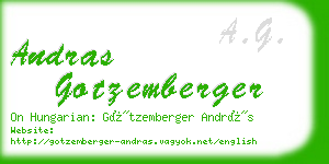 andras gotzemberger business card